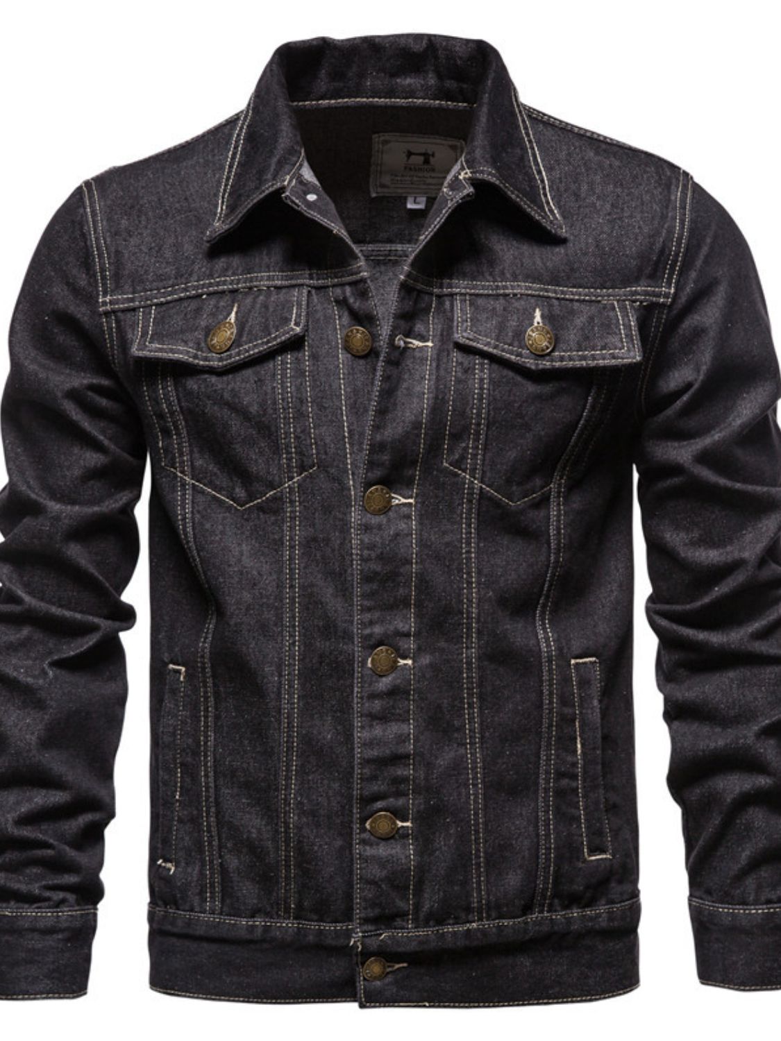 Men's Button Down Long Sleeve Denim Jacket - Clothes For Her Online Store
