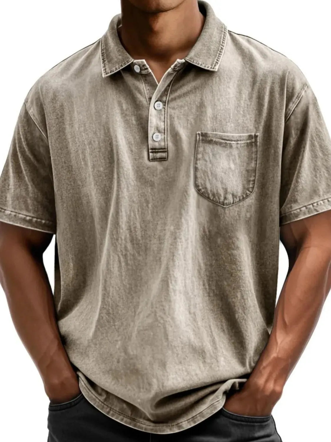 Men's Full Size Collared Neck Short Sleeve Polo Plus Size