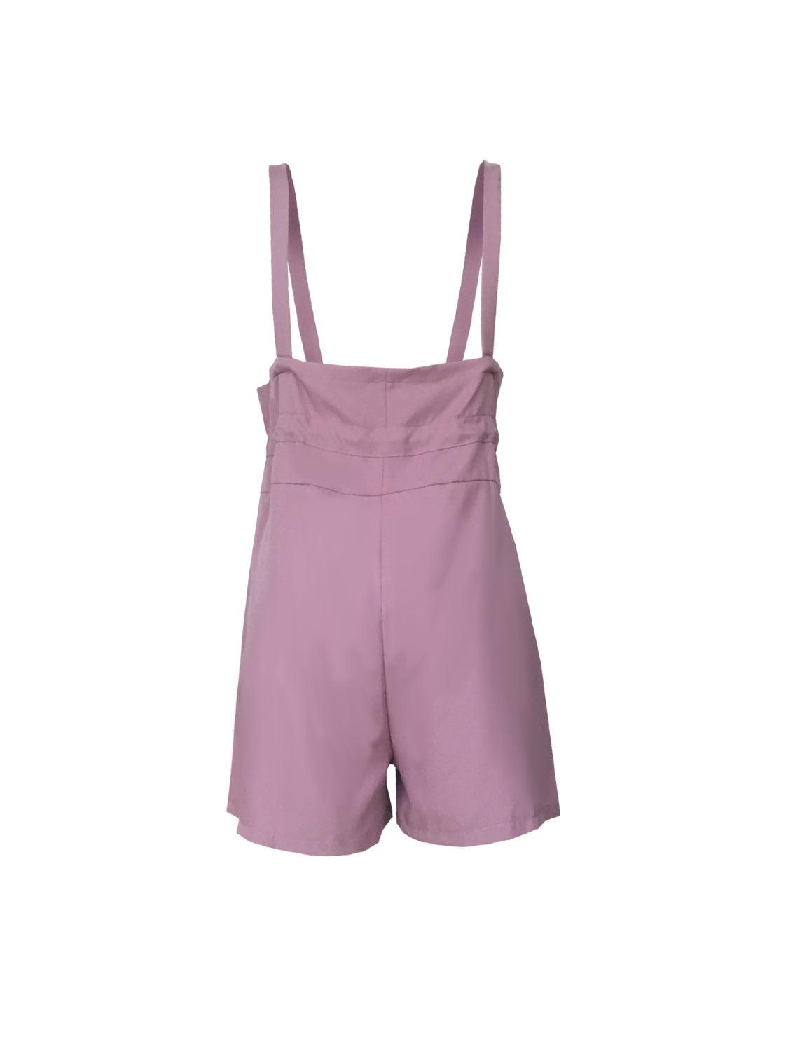 Drawstring Wide Strap Overalls with Pockets - Clothes For Her Online Store