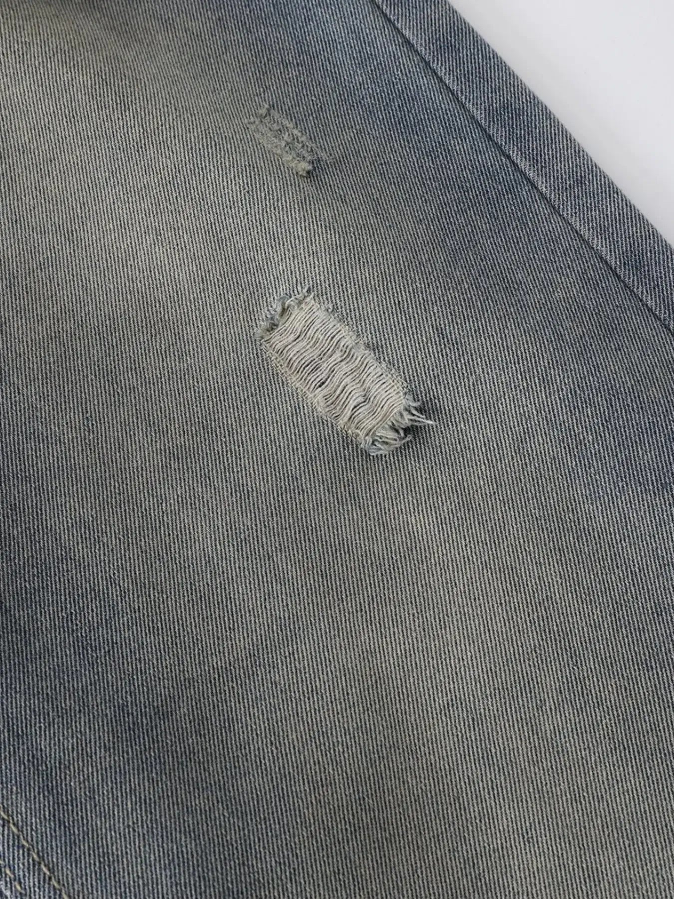 Men's Distressed Wide Leg Jeans
