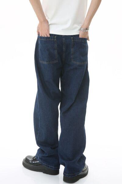 Men's Mid Rise Straight Leg Jeans - Clothes For Her Online Store