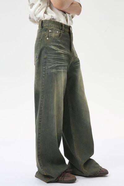 Wide Leg Jeans with Pockets