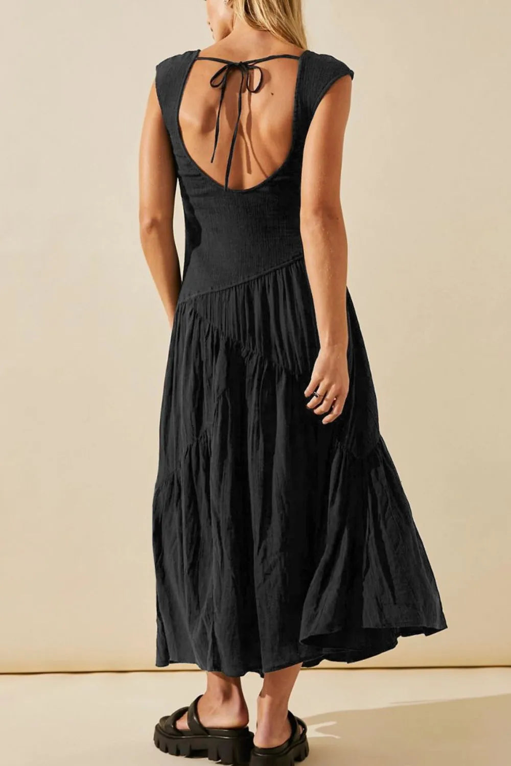 Square Neck Wide Strap Dress