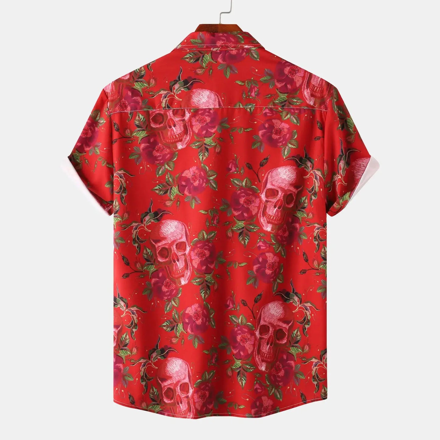 Men's Full Size Printed Short Sleeve Casual Shirt Plus Size
