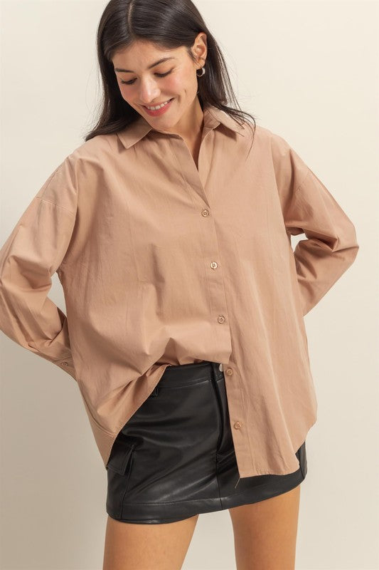 HYFVE Button Down Long Sleeve Shirt - Clothes For Her Online Store