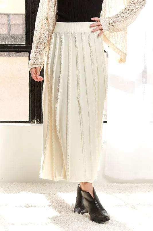 ADORA Solid Waist Tie Skirt