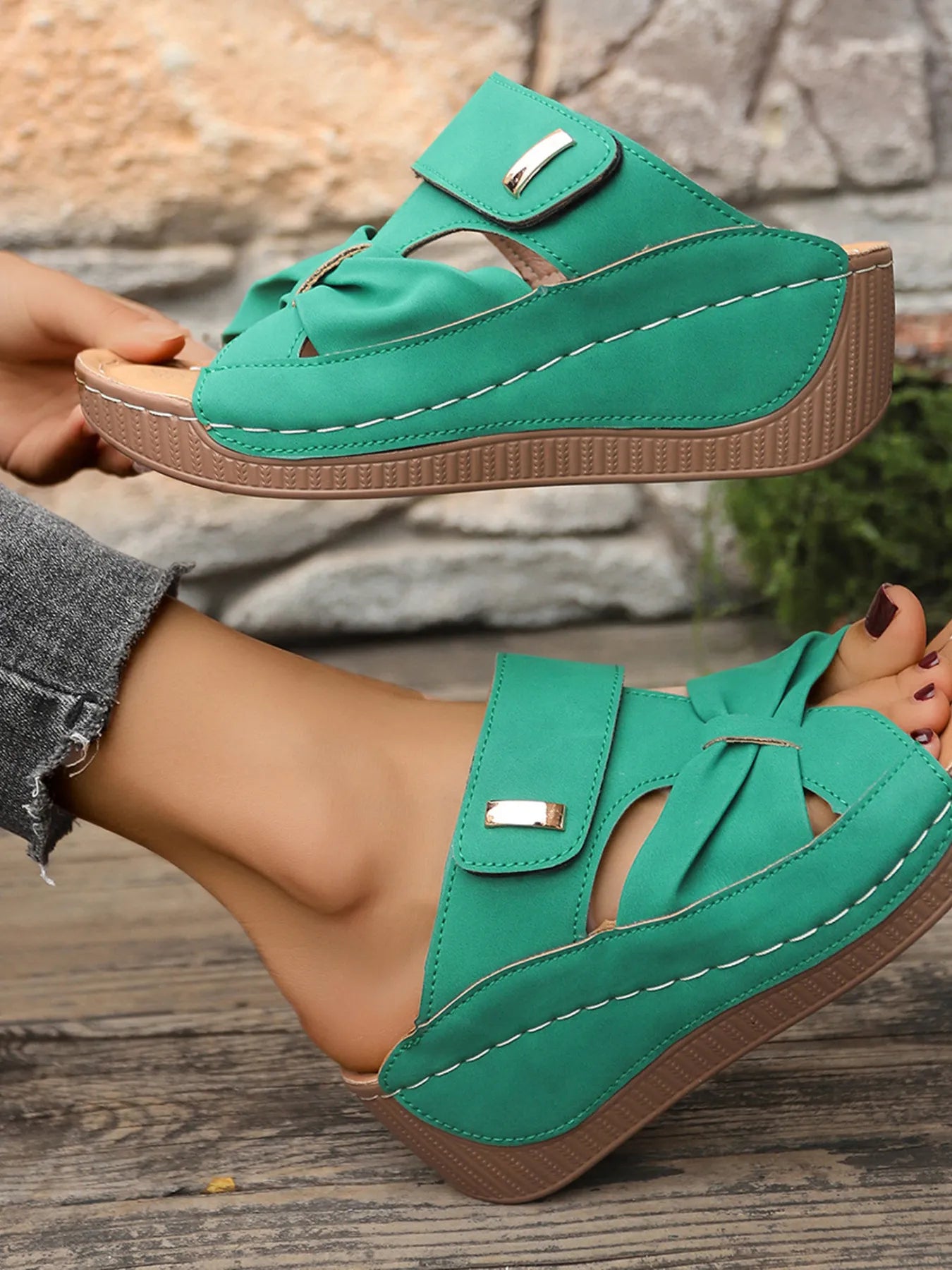 Open Toe Wedge Sandals