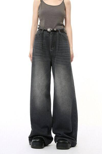 Wide Leg Jeans with Pockets