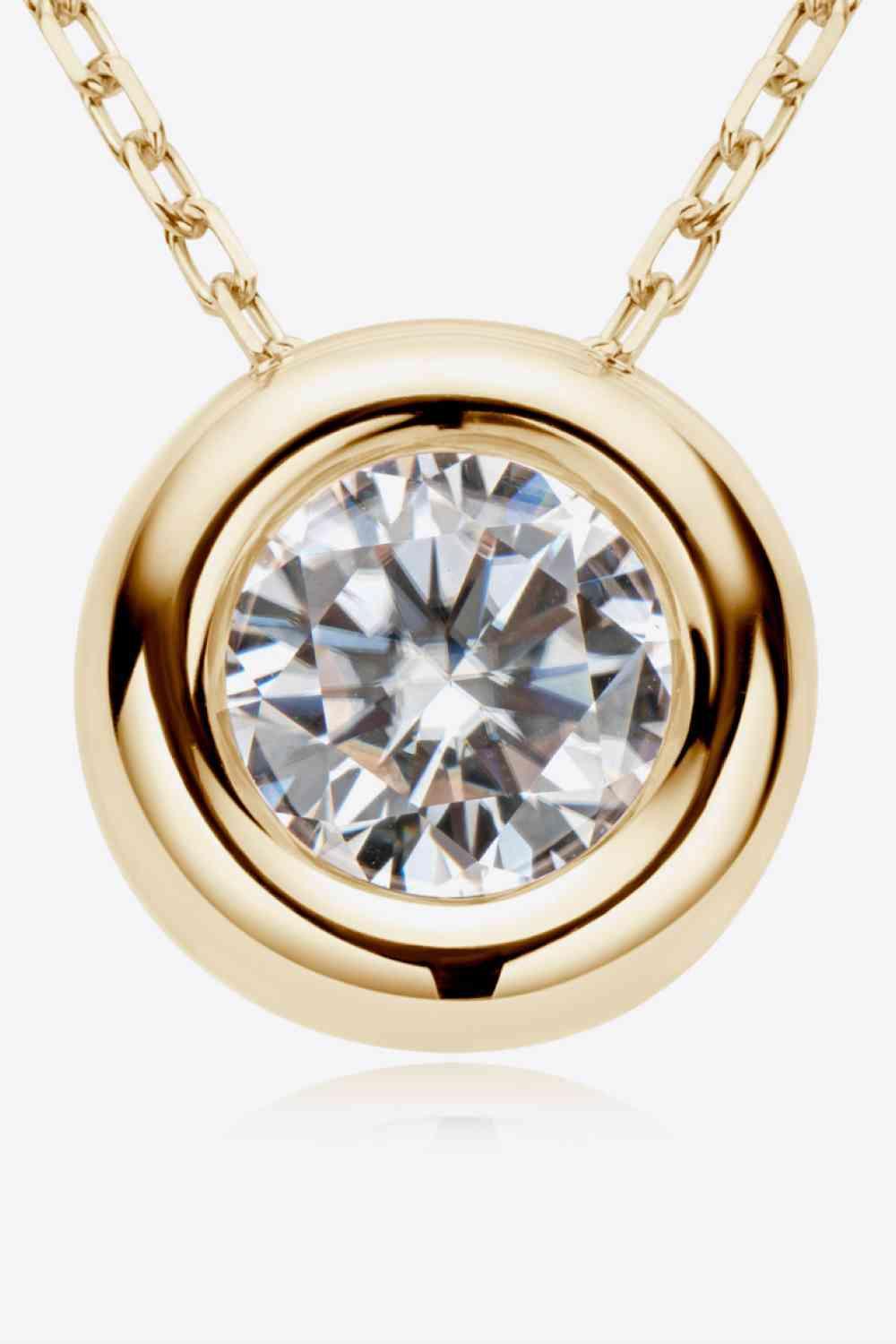 Adored 1 Carat Moissanite Pendant 925 Sterling Silver Necklace