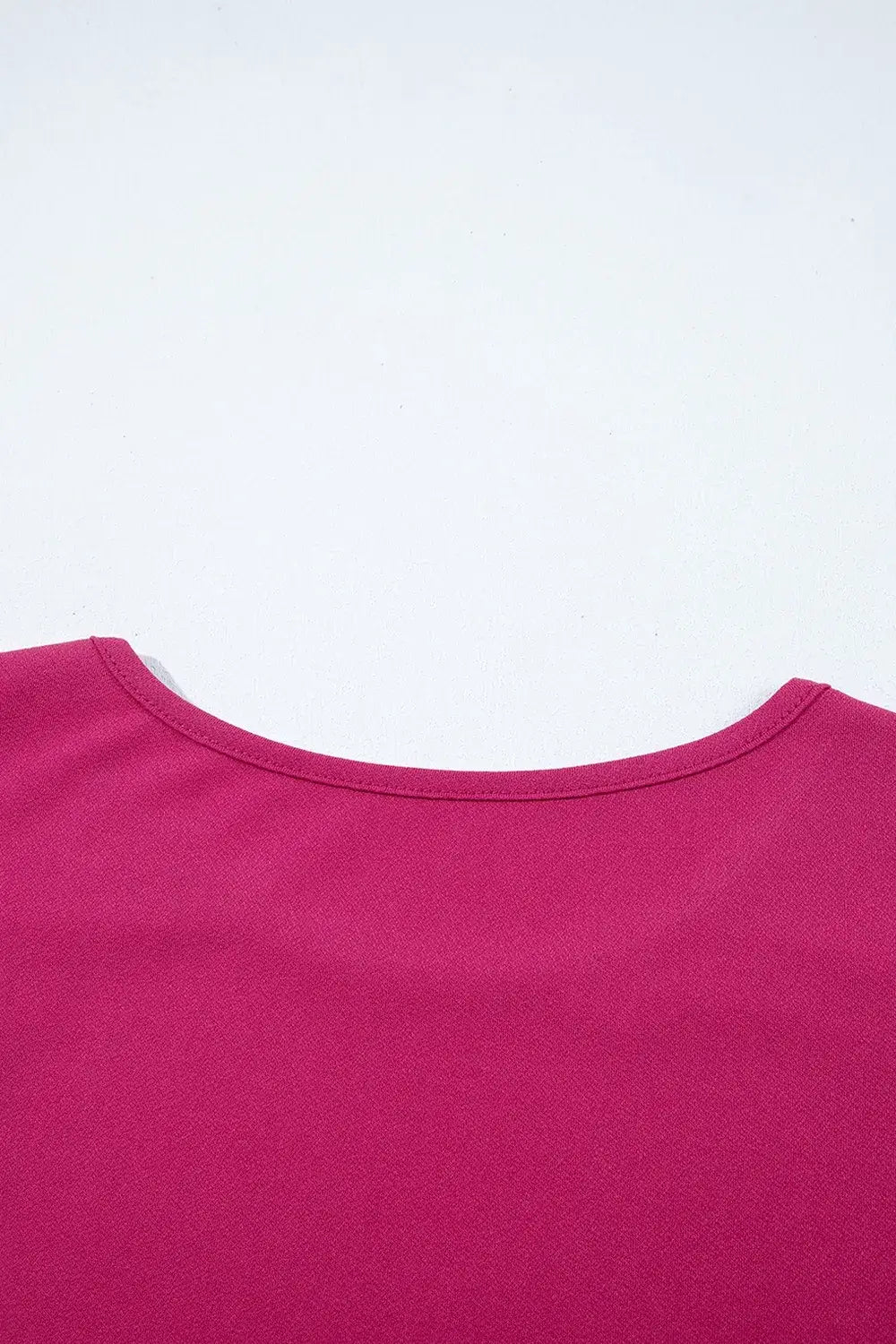 Short Ruffle Sleeve Round Neck Blouse
