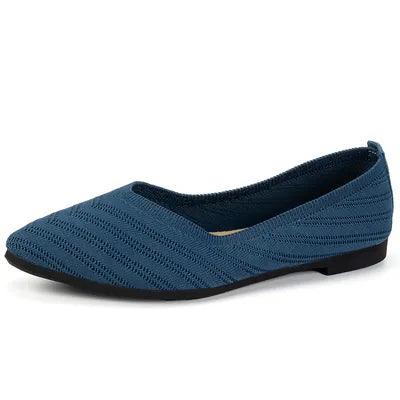Mesh Point Toe Solid Color Slip-Ons - Clothes For Her Online Store