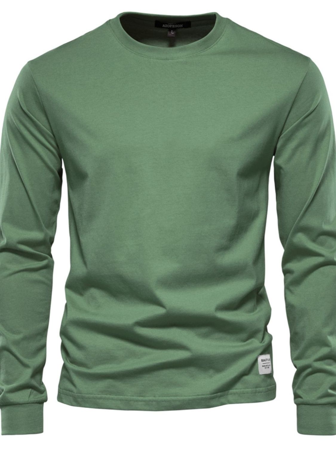 Men's Full Size Round Neck Long Sleeve T-Shirt Plus Size