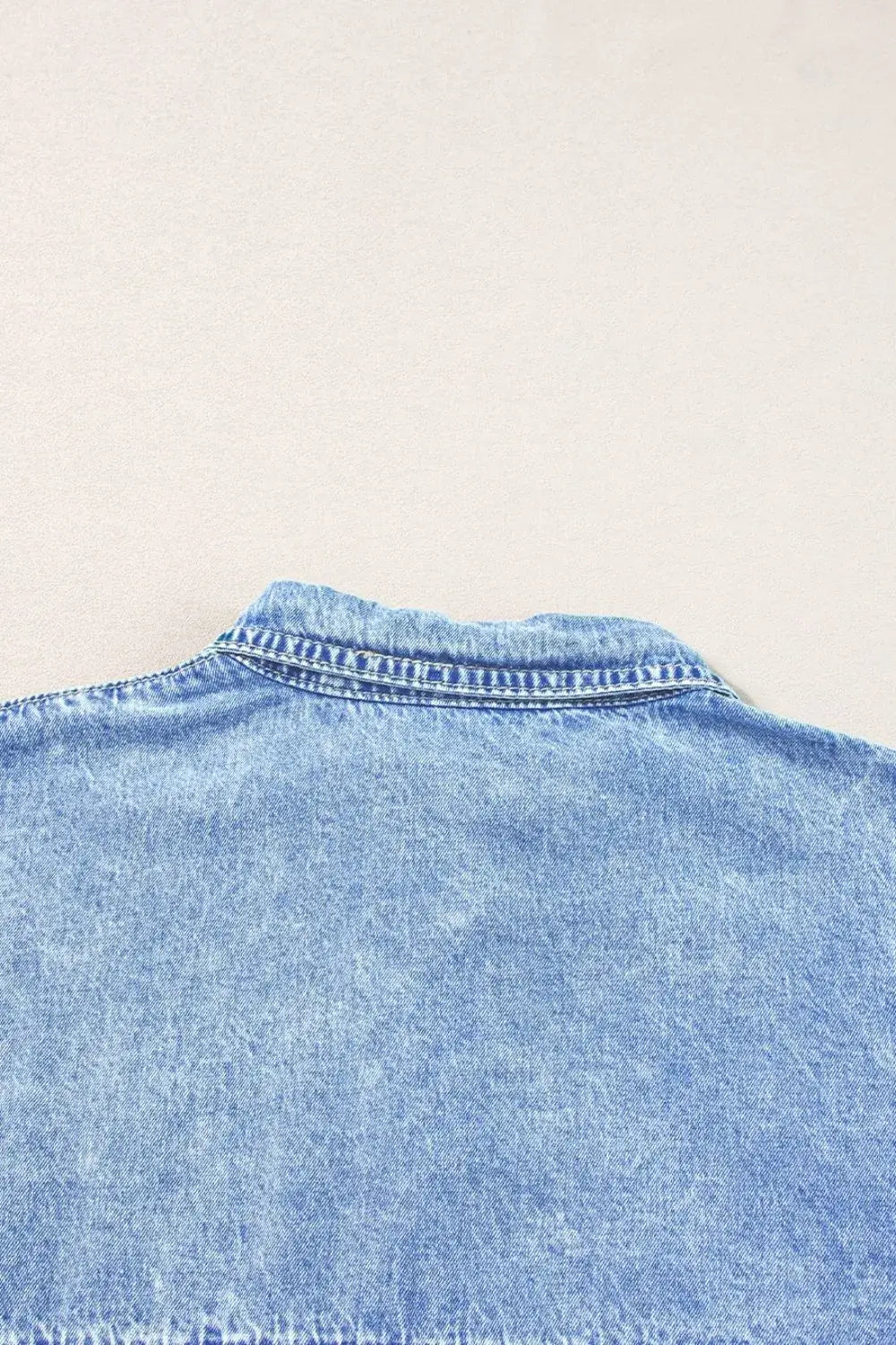 Oversized Button Down Denim Shirt Dress
