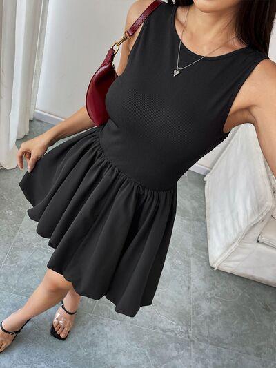 Perfee Ruched Sleeveless Mini Dress