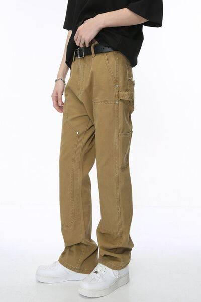 Mid Rise Baggy Jeans with Pockets - Clothes For Her Online Store