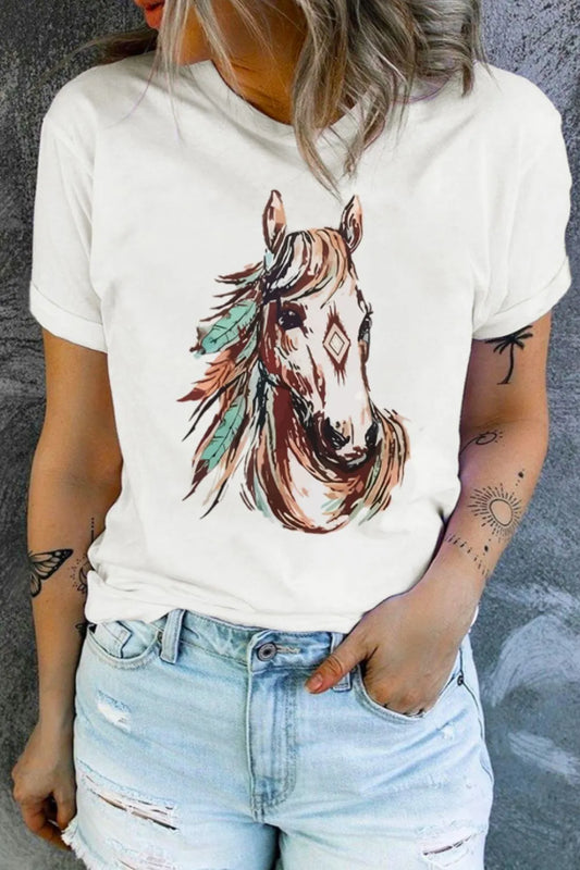 Western Aztec Horse Graphic Tee