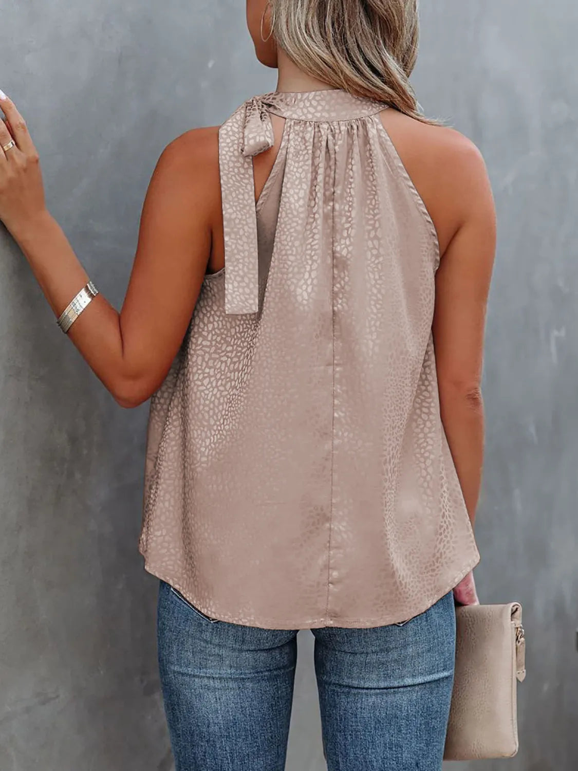 Tied Animal Print Cami