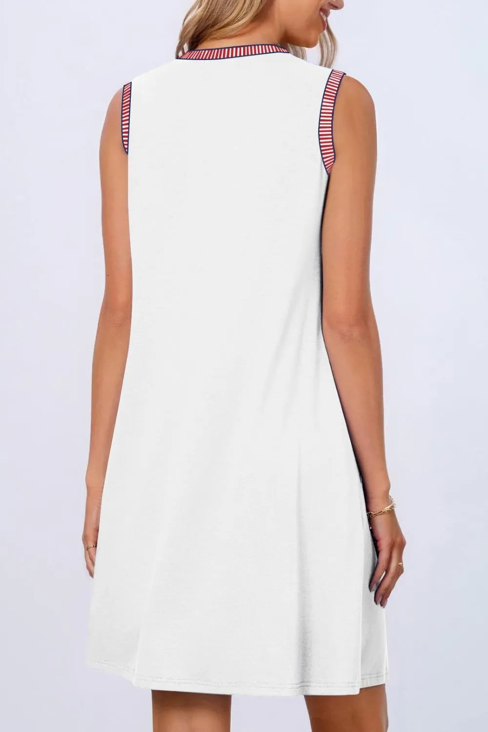 Round Neck Sleeveless Mini Tank Dress