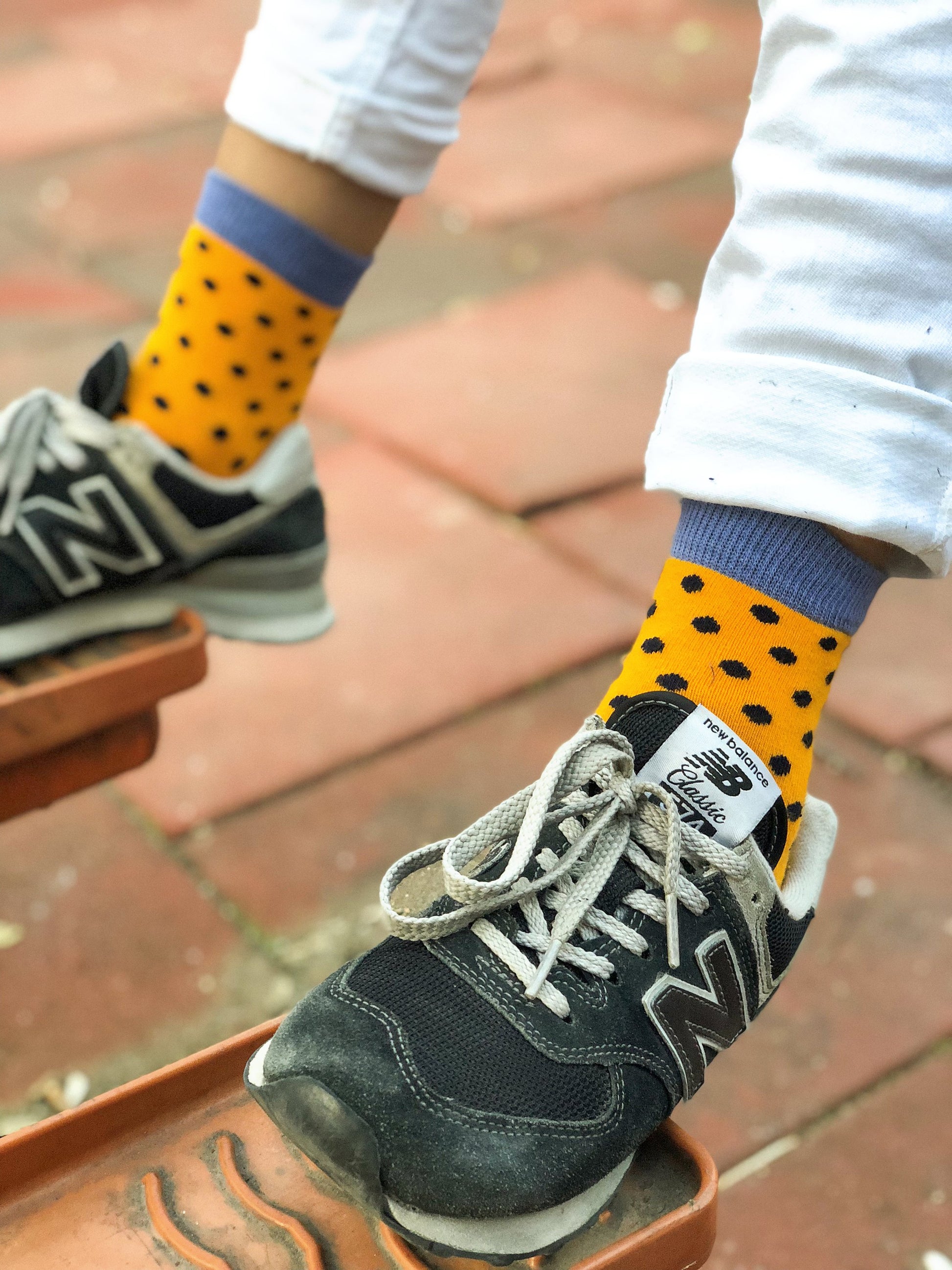 Kids Apricot Dot Socks