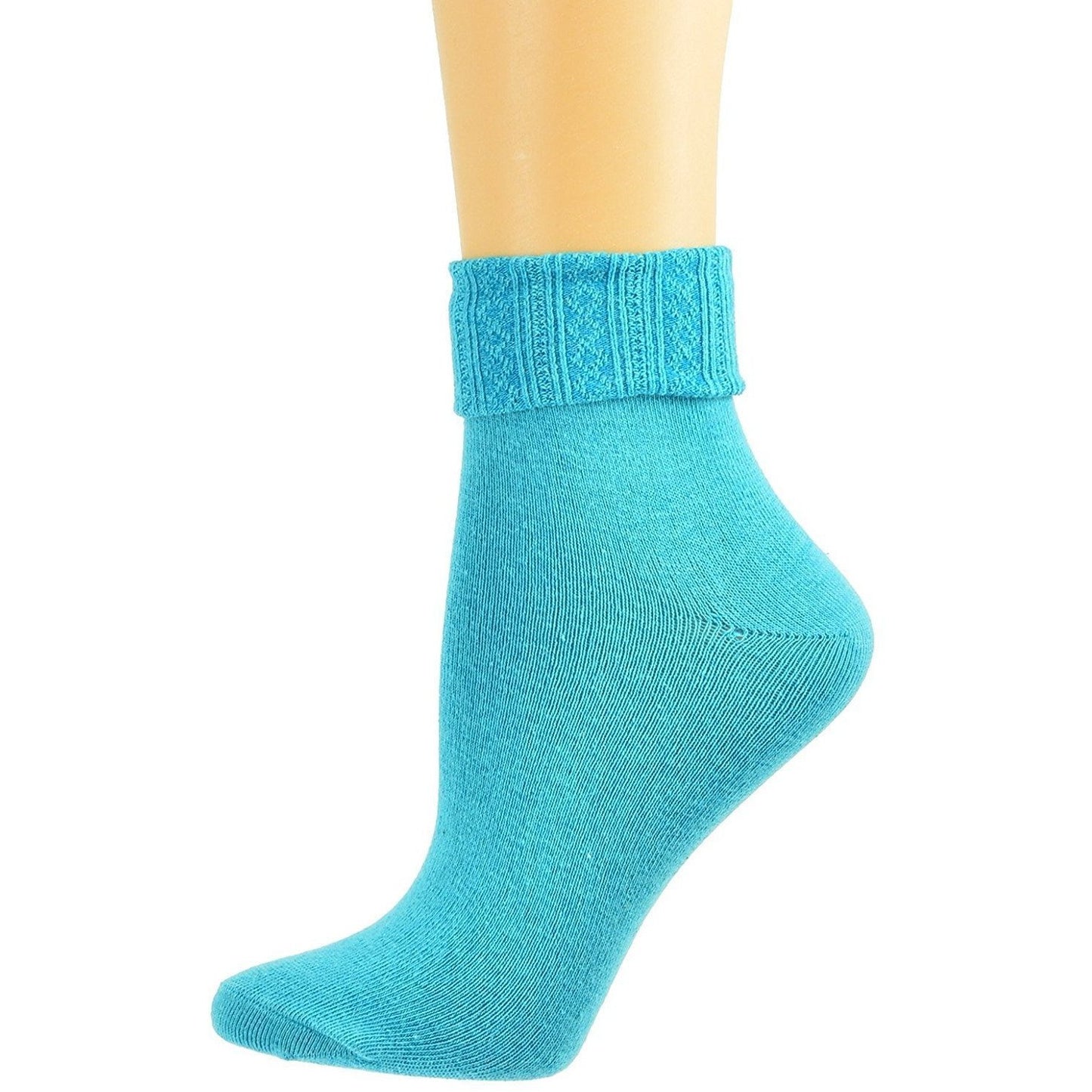 Colorful Socks - Sierra Socks Women Triple Cuff Crew Cotton Colorful