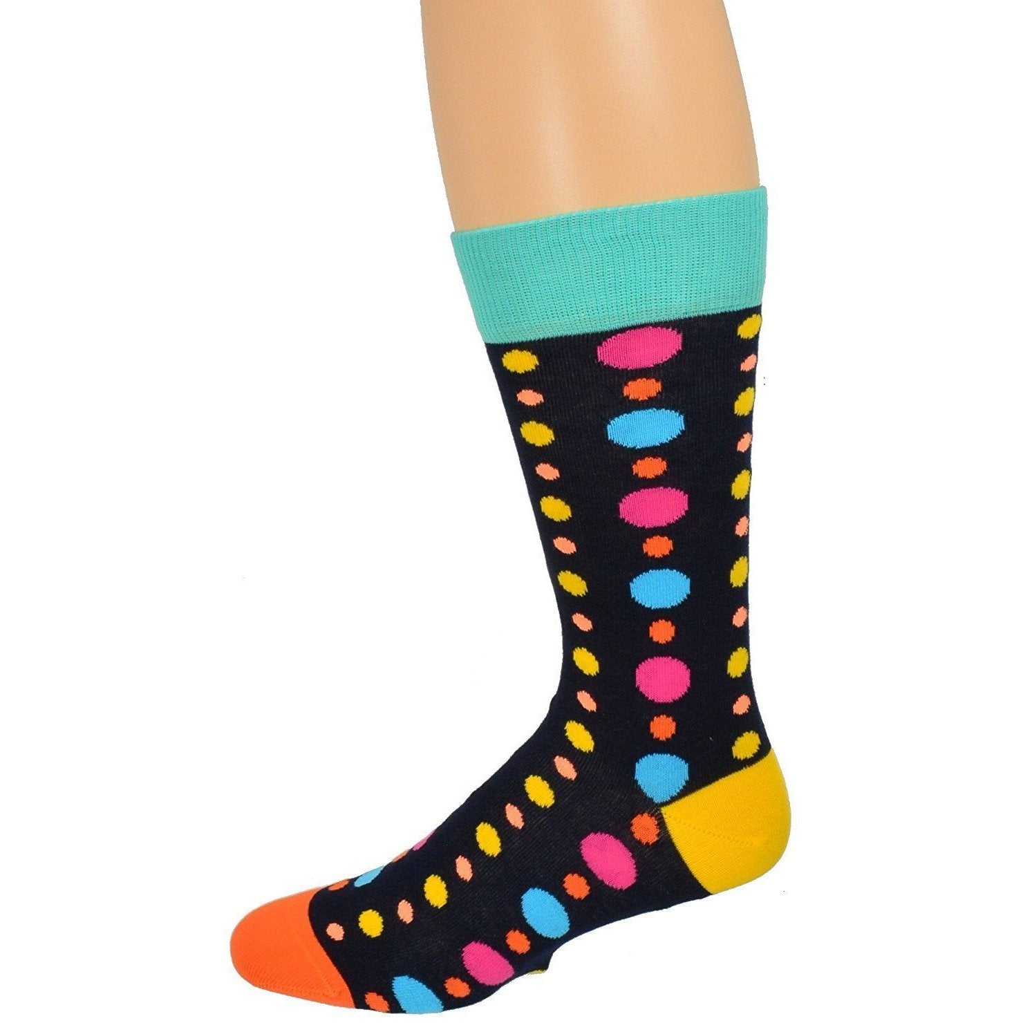 Polka Dot Pattern Colorful Crew Cotton Socks