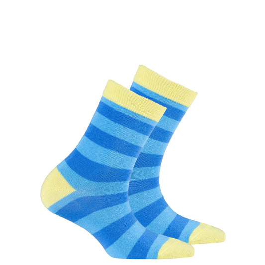 Kids Yellow Sky Stripe Socks