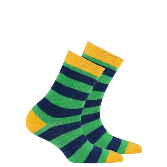 Kids Carrot Leaf Stripe Socks