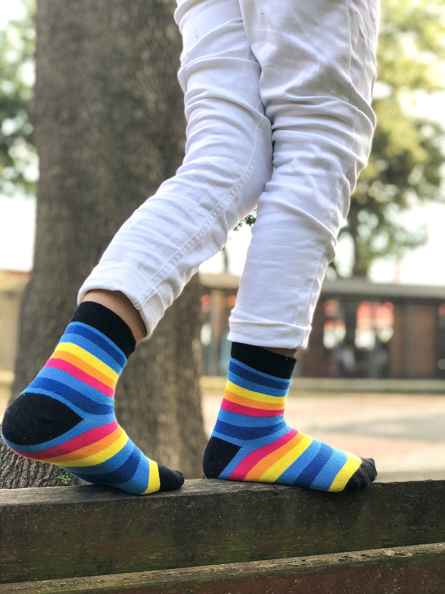 Kids Rainbow Stripe Socks