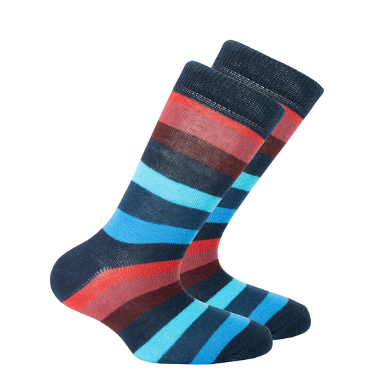 Kids Black Grape Stripe Socks