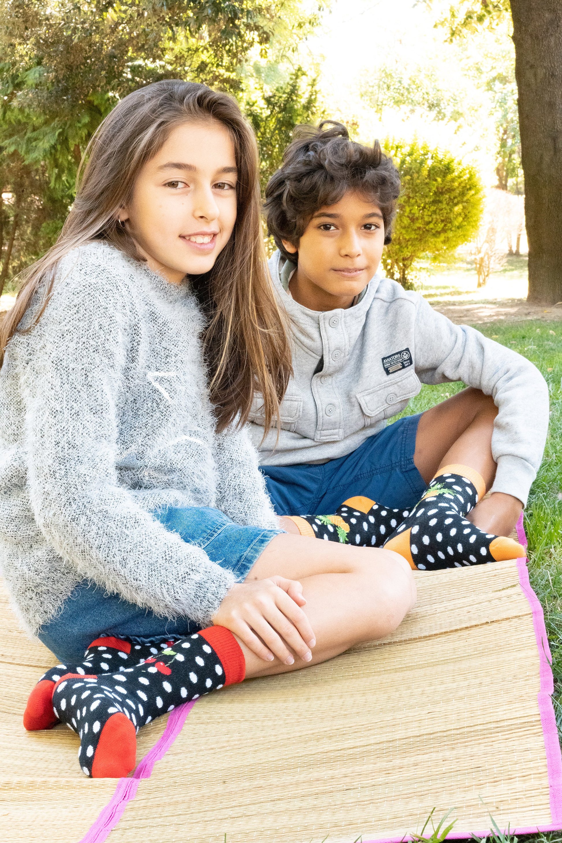 Kids Cherry Dot Socks