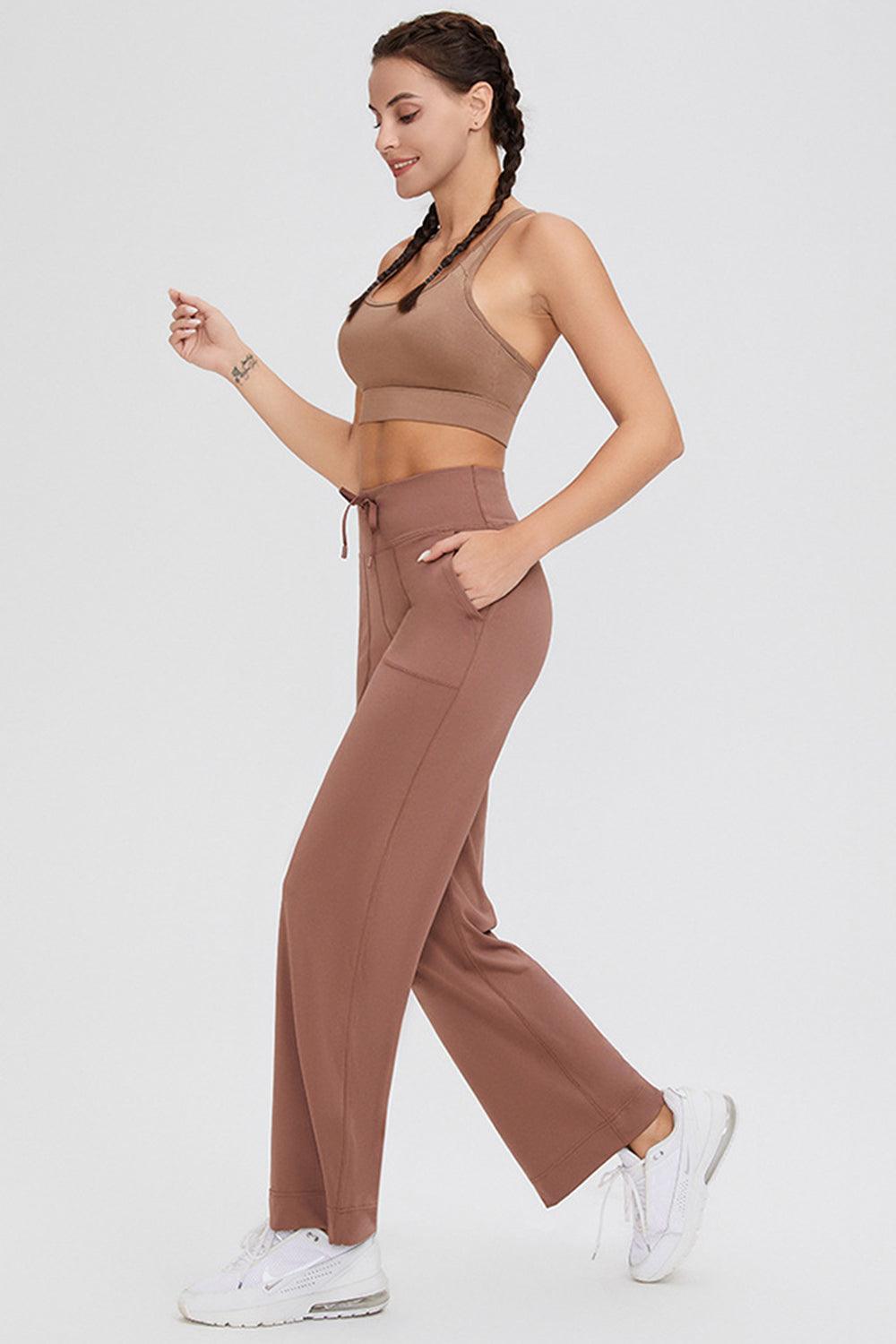 Basic Bae Full Size Drawstring High Waist Pants with Pockets