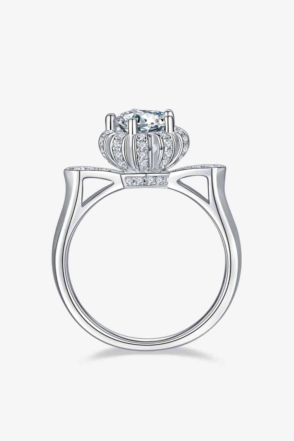 1 Carat Moissanite 925 Sterling Silver Ring - Clothes For Her Online Store