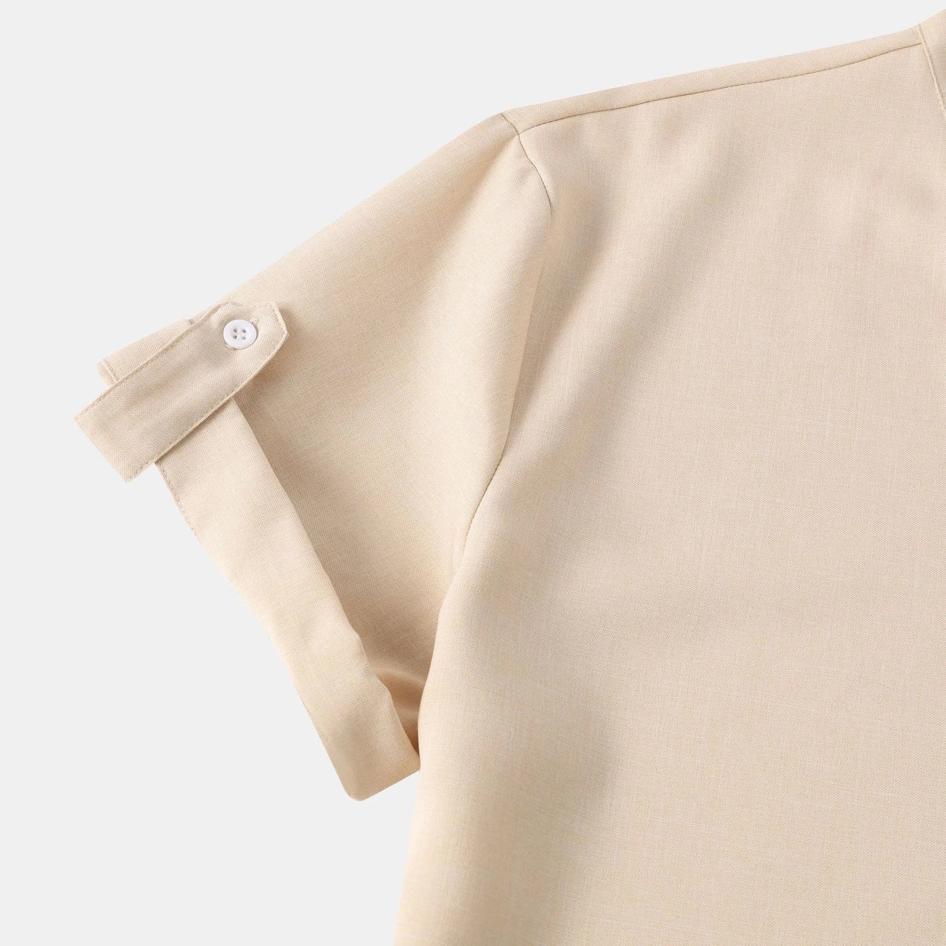 Men's Stand Collar Short Sleeve Henley Shirt