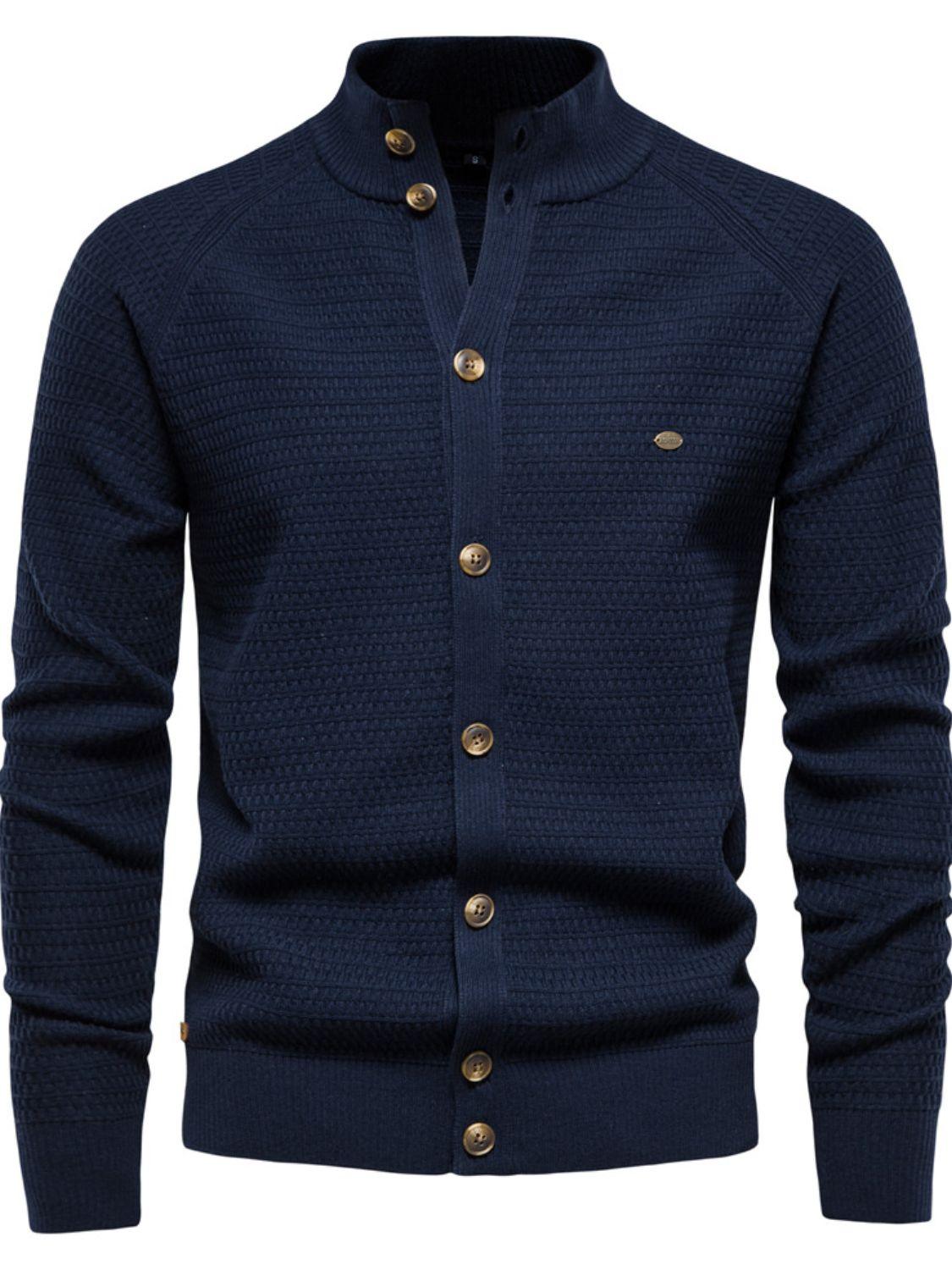 Men's Button Down Long Sleeve Cardigan - Clothes For Her Online Store