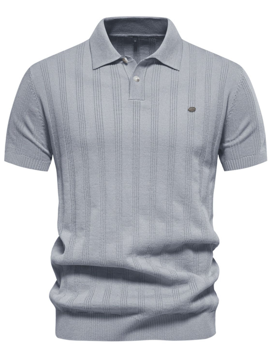 Men's Collared Neck Short Sleeve Knit Polo