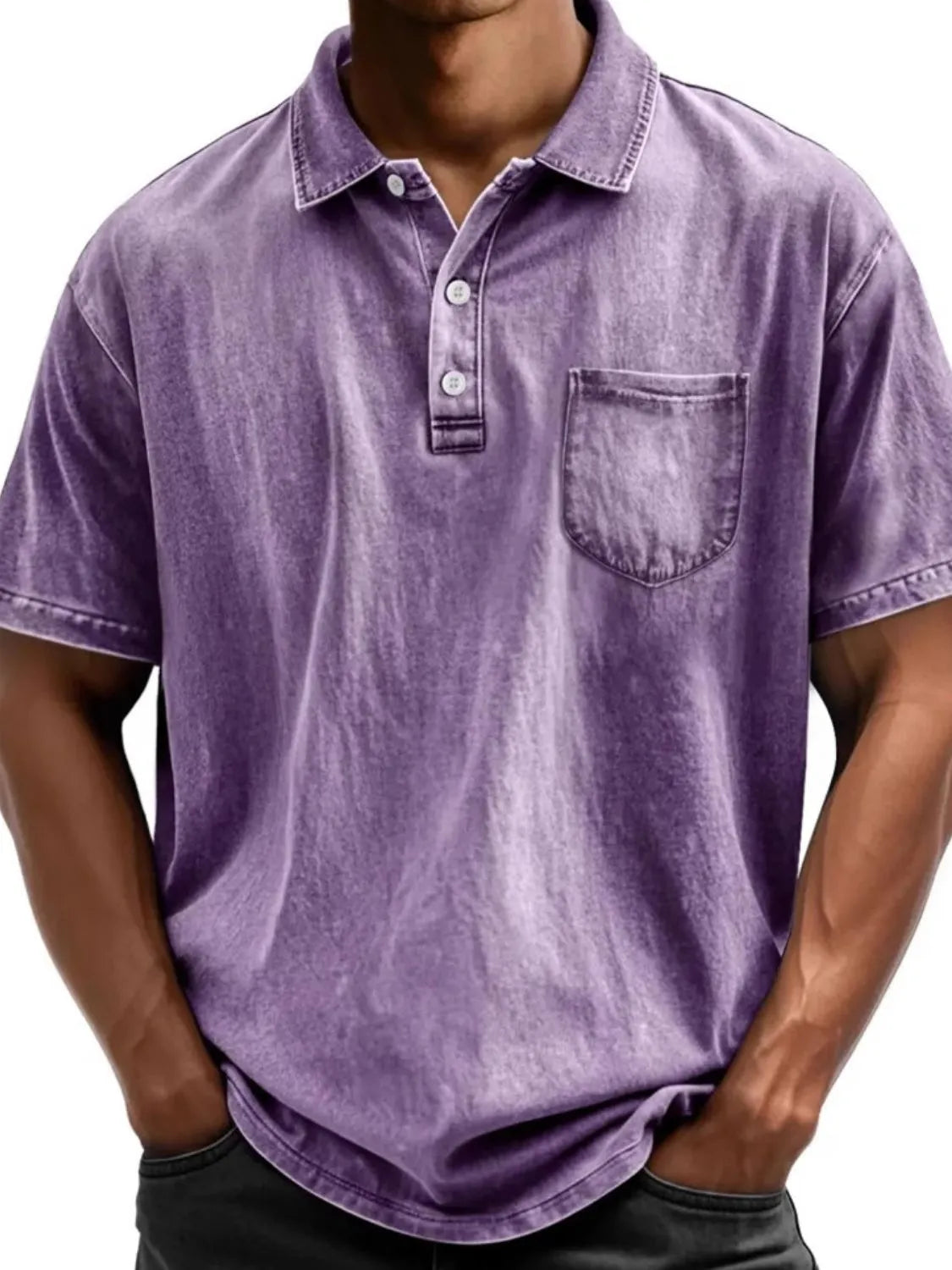 Men's Full Size Collared Neck Short Sleeve Polo Plus Size