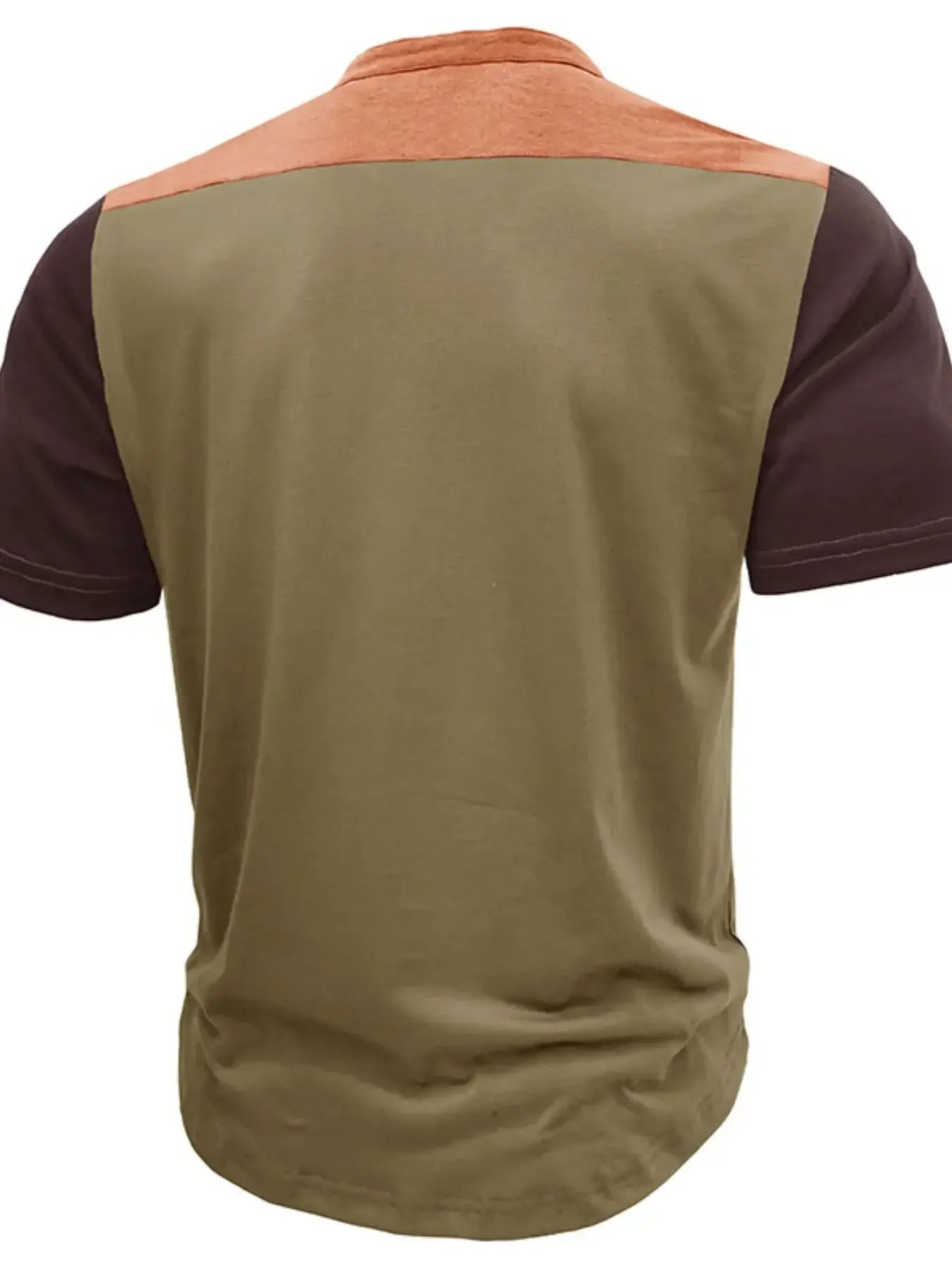 Men's Plus Size Color Block Short Sleeve Polo Shirt