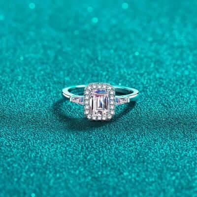 1 Carat Moissanite 925 Sterling Silver Ring - Clothes For Her Online Store