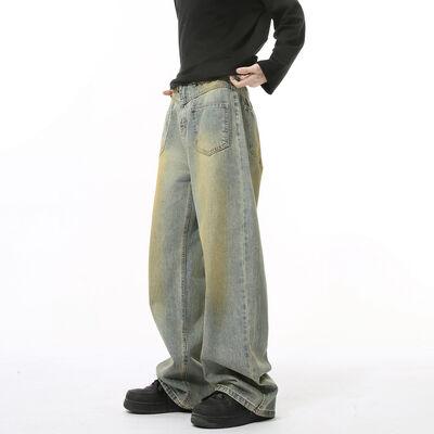 Men's Distressed Backward Jeans