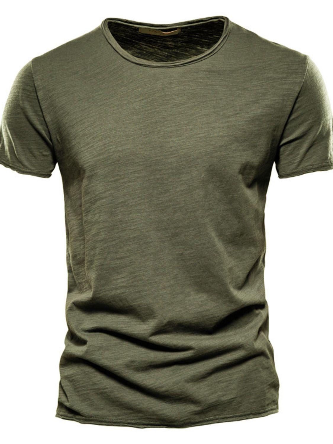 Men's Full Size Round Neck Short Sleeve T-Shirt Plus Size