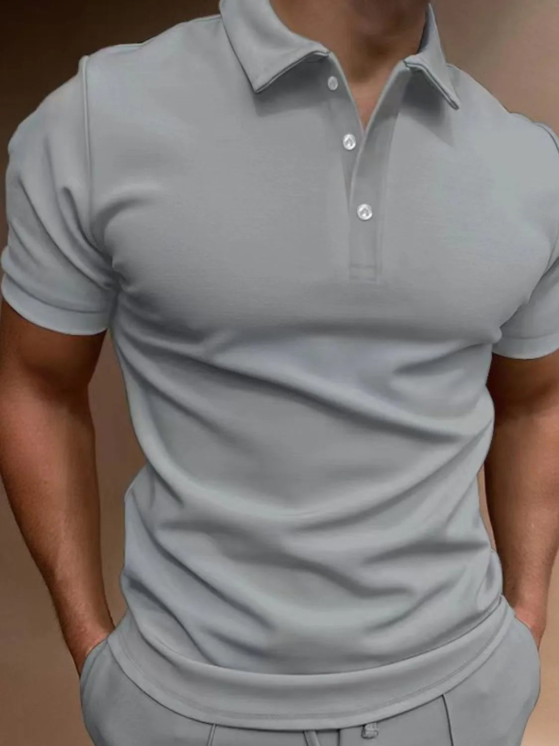 Men's Full Size Collared Neck Short Sleeve Polo Plus Size