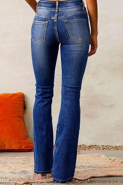 Cat Whisker Washed Bootcut Jeans