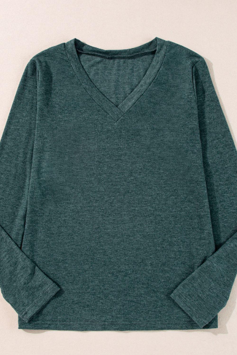 V-Neck Long Sleeve T-Shirt