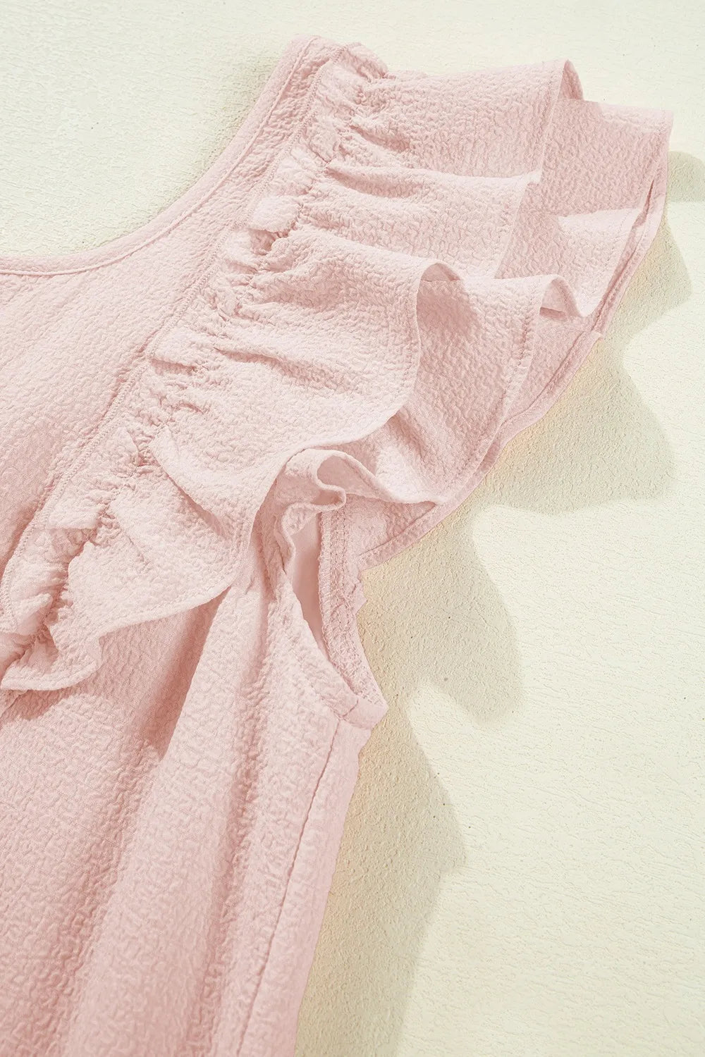 Ruffle Sleeve Bow Back Mini Dress