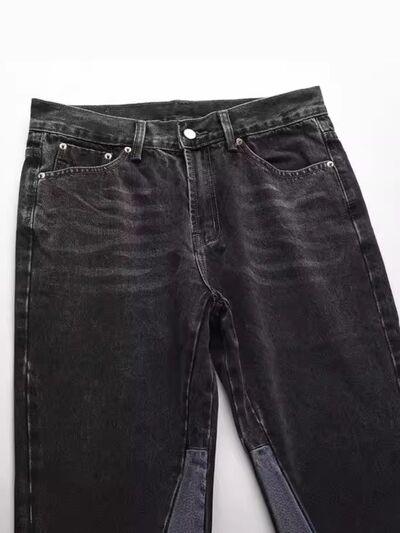 Men's Washed Bootcut Jeans