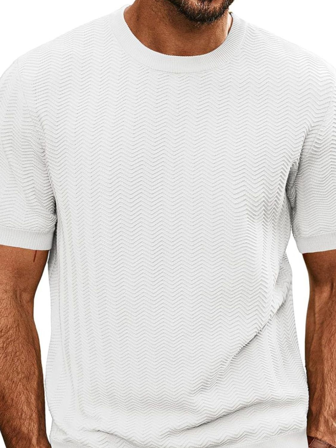 Men's Full Size Round Neck Short Sleeve T-Shirt Plus Size - Clothes For Her Online Store