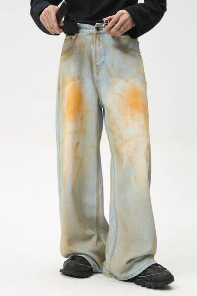 Waste Soil Wide Leg Jeans - Clothes For Her Online Store
