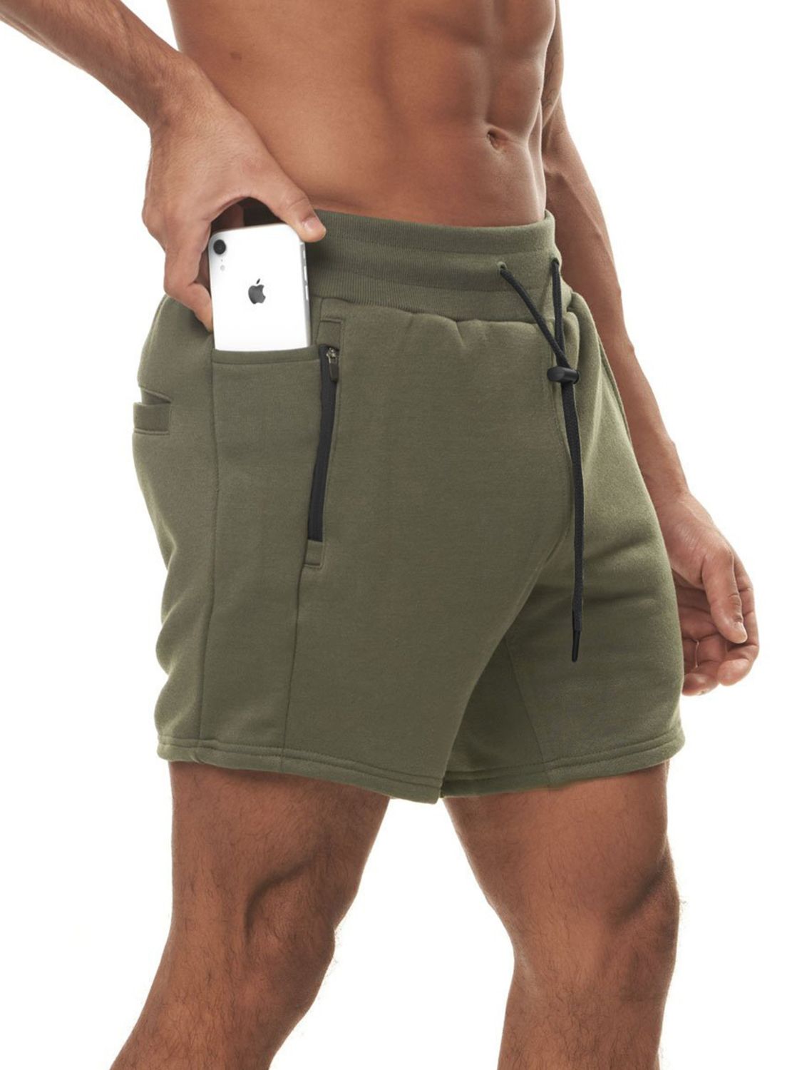 Men's Plus Size Drawstring High Waist Active Shorts