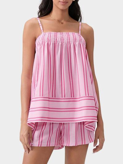 Smocked Square Neck Cami and Shorts Set - Clothes For Her Online Store