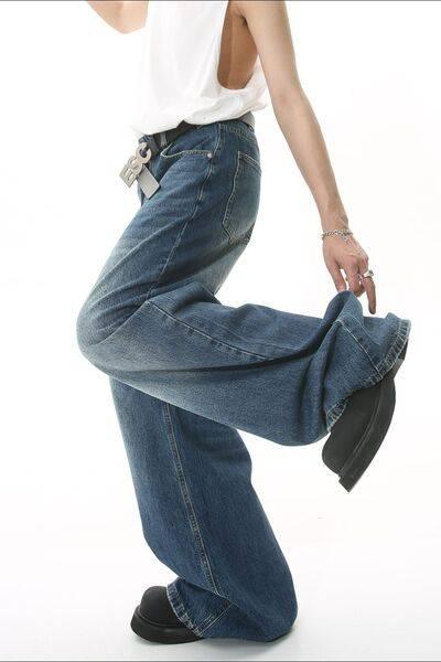 Wide Leg Jeans with Pockets